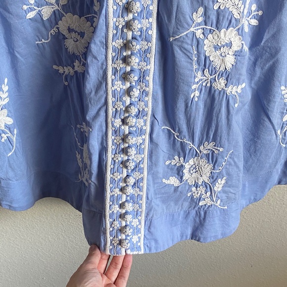 Scarlett Poppies Blue Embroidered Women's Top - Picture 5 of 12